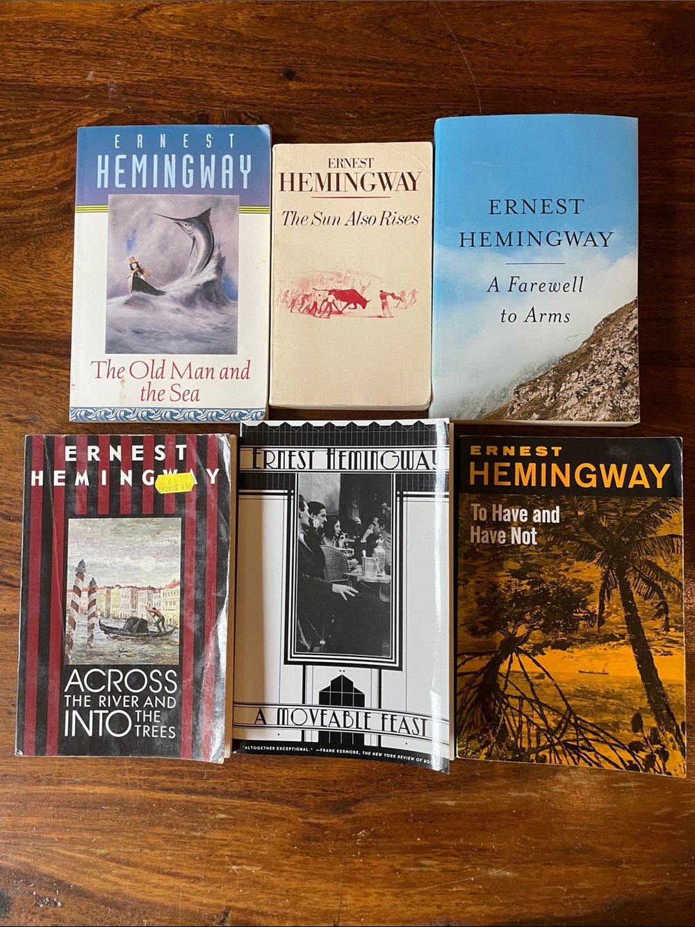 6 Ernest Hemingway Classics Mixed Bundle Lot Softcover Used Books